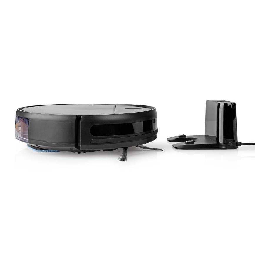Smart-Staubsaugerroboter  mit Wischmopp 28W/2500 mAh Wi-Fi schwarz + Fernbedienung