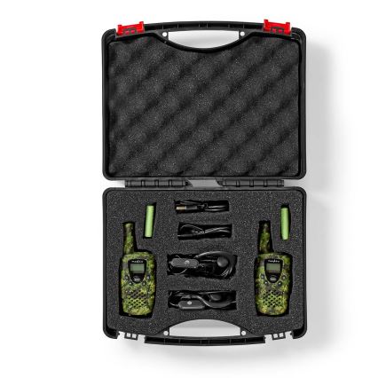 SET 2 x Walkie-Talkie mit LED-Licht 3xAAA Reichweite 8 km Camouflage