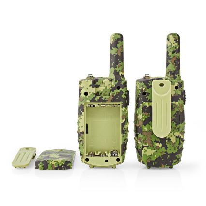 SET 2 x Walkie-Talkie mit LED-Licht 3xAAA Reichweite 8 km Camouflage