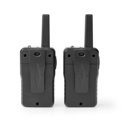 SET 2x Aufladbares Walkie-Talkie mit LED-Licht 1300 mAh Bereich 10 km