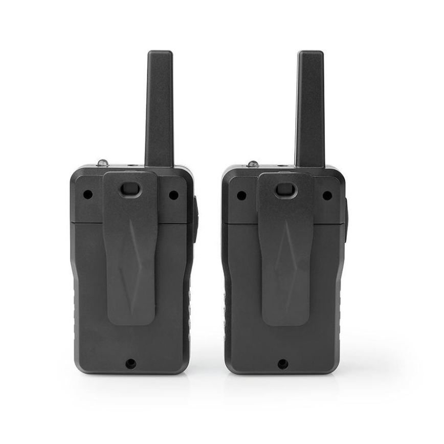 SET 2x Aufladbares Walkie-Talkie mit LED-Licht 1300 mAh Bereich 10 km