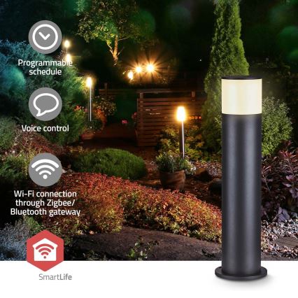 LED RGBW dimmbare Außenleuchte SmartLife LED/10W/230V IP65 Wi-Fi Tuya schwarz
