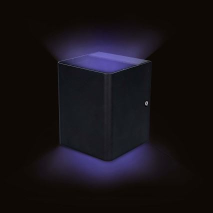 LED RGBW dimmbare Außenwandleuchte SmartLife LED/12W/230V IP65 Wi-Fi Tuya schwarz