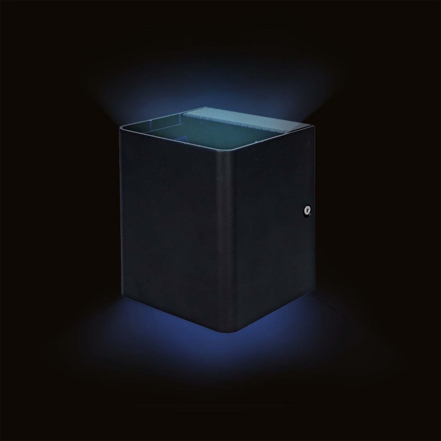 LED RGBW dimmbare Außenwandleuchte SmartLife LED/12W/230V IP65 Wi-Fi Tuya schwarz