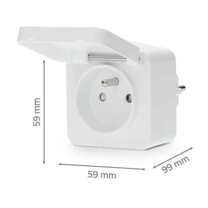 Smart-Steckdose Smartlife 3680W/230V/ Type E/16A Wi-Fi Tuya IP44