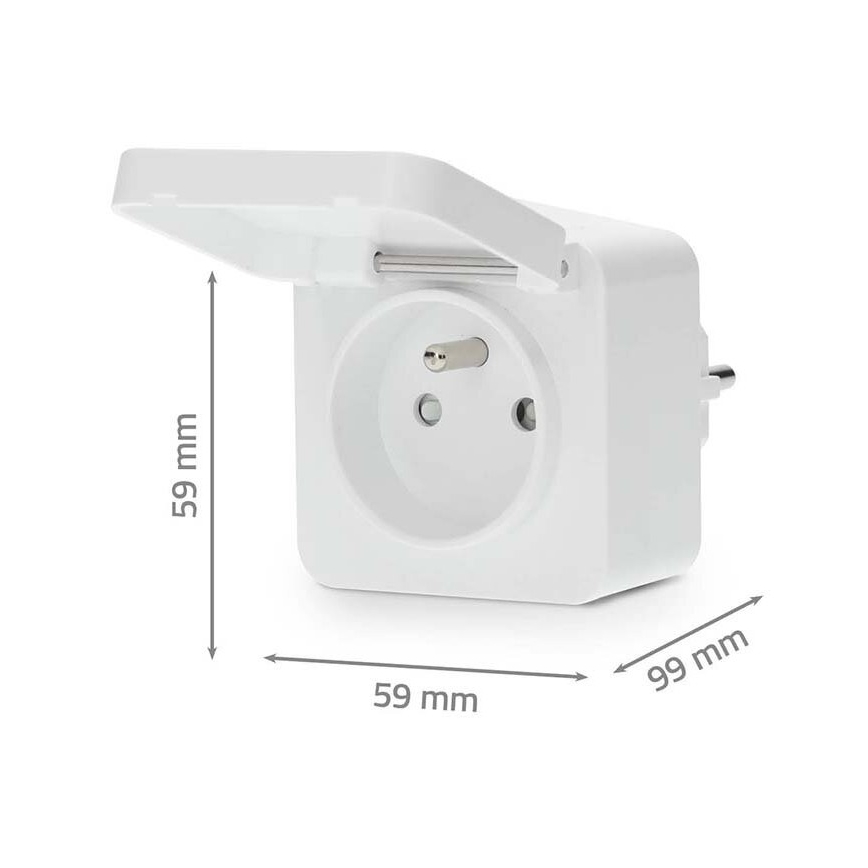 Smart-Steckdose Smartlife 3680W/230V/ Type E/16A Wi-Fi Tuya IP44