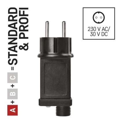 Netzteil für verbundbare Weihnachtsbeleuchtung, 12 W/230 V, IP44