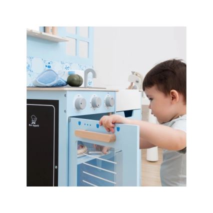 New Classic Toys - Küche aus Holz mit Zubehör blau