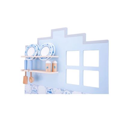 New Classic Toys - Küche aus Holz mit Zubehör blau