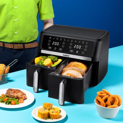 Niceboy AirFryer DUO - Duale Heißluftfritteuse 9 l 2400W/230V