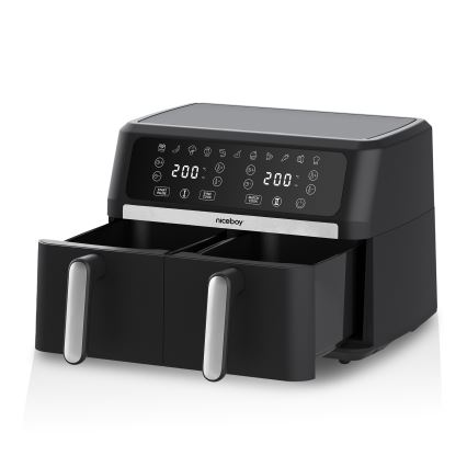Niceboy AirFryer DUO - Duale Heißluftfritteuse 9 l 2400W/230V