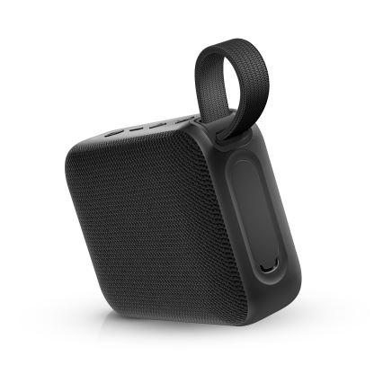 Niceboy Atom 4 - LED Kabelloser Lautsprecher mit Mikrofon 6W/1000 mAh IP67 schwarz