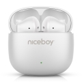 Niceboy Beans 4 POP - Kabellose Kopfhörer 200 mAh + 2x 30 mAh IPX4 weiß