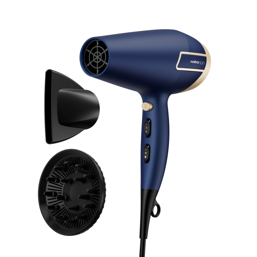 Niceboy ION AirSonic ICON - Haartrockner 2200W/230V blau