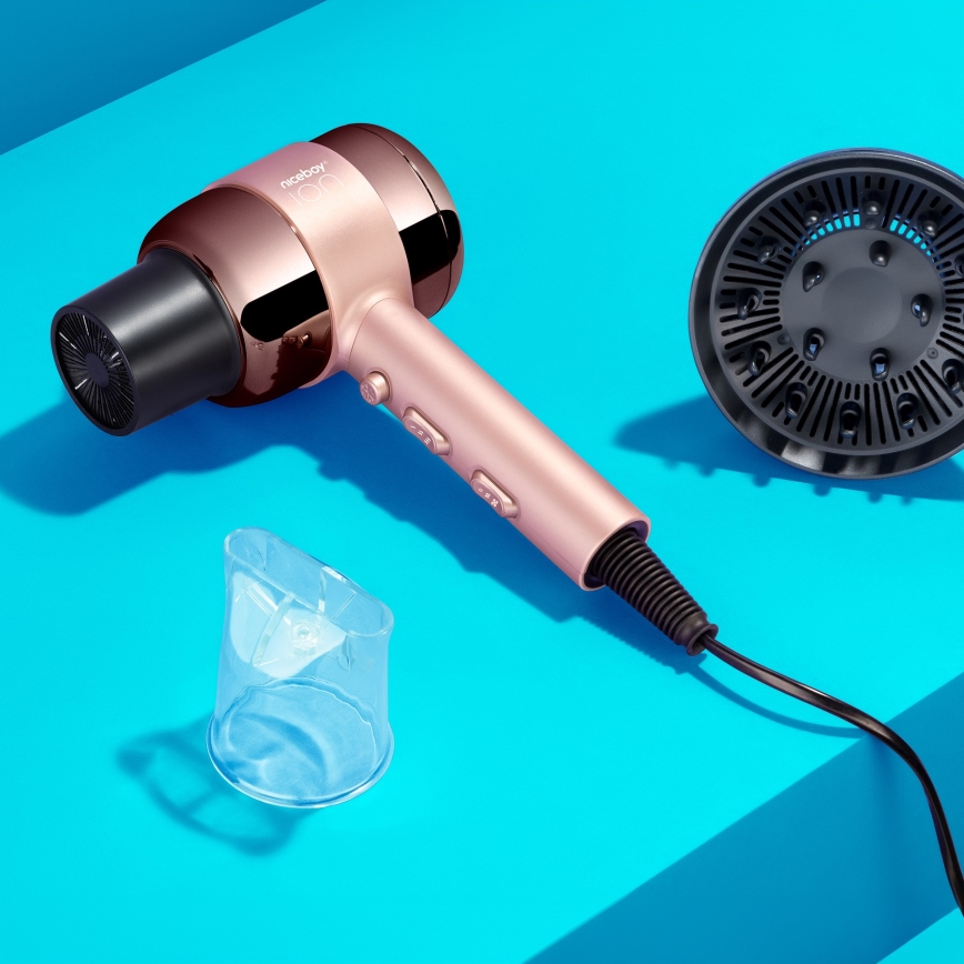 Niceboy ION AirSonic PRO - Haartrockner 2200W/230V rosa