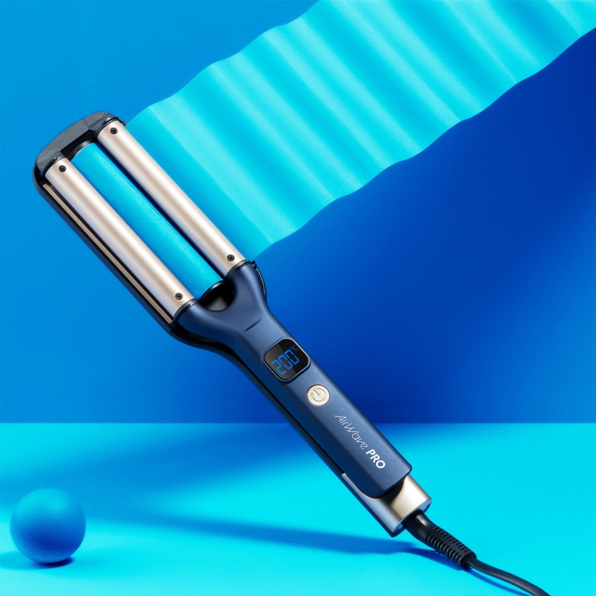Niceboy ION AirWave PRO - Dreifach-Lockenstab 100W/230V blau