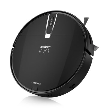 Niceboy ION Charles i4 - Intelligenter 2-in-1 Saugroboter 4400 mAh Wi-Fi Schwarz + Fernbedienung