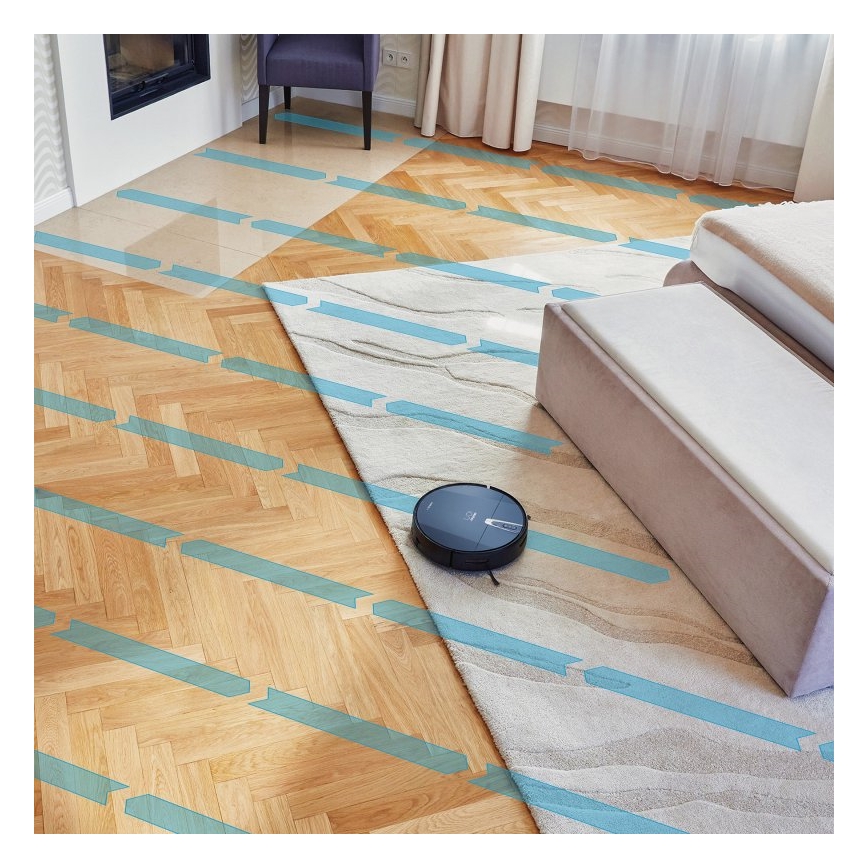 Niceboy ION Charles i4 - Intelligenter 2-in-1 Saugroboter 4400 mAh Wi-Fi Schwarz + Fernbedienung