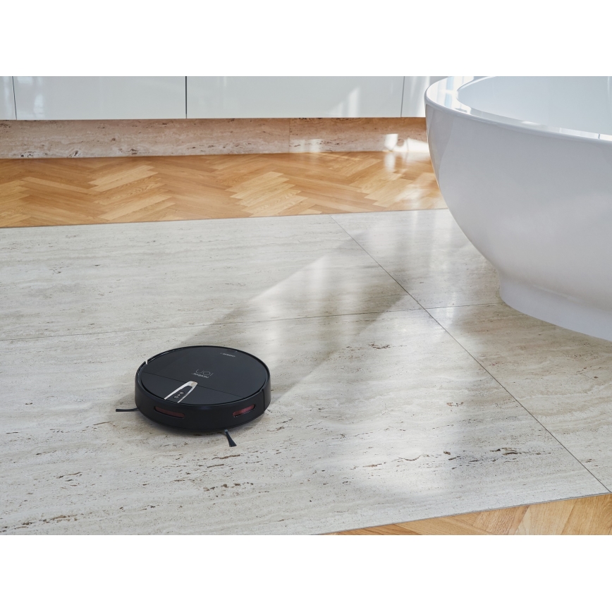 Niceboy ION Charles i4 - Intelligenter 2-in-1 Saugroboter 4400 mAh Wi-Fi Schwarz + Fernbedienung