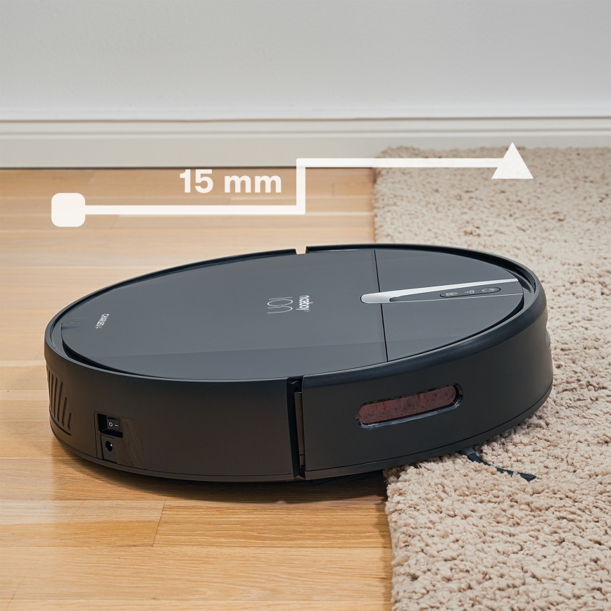 Niceboy ION Charles i4 - Intelligenter 2-in-1 Saugroboter 4400 mAh Wi-Fi Schwarz + Fernbedienung