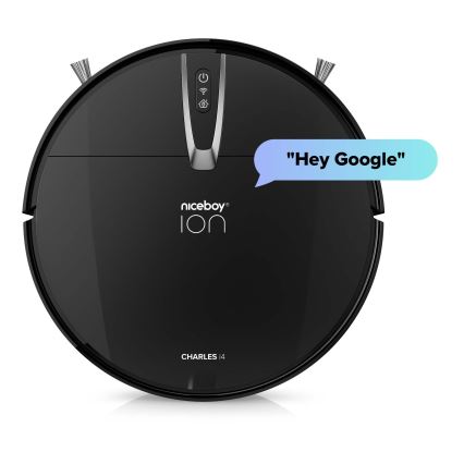 Niceboy ION Charles i4 - Intelligenter 2-in-1 Saugroboter 4400 mAh Wi-Fi Schwarz + Fernbedienung