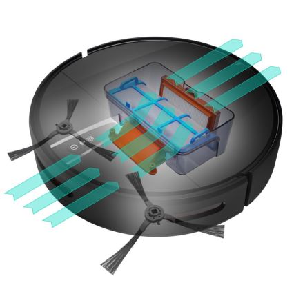 Niceboy ION Charles i4 - Intelligenter 2-in-1 Saugroboter 4400 mAh Wi-Fi Schwarz + Fernbedienung