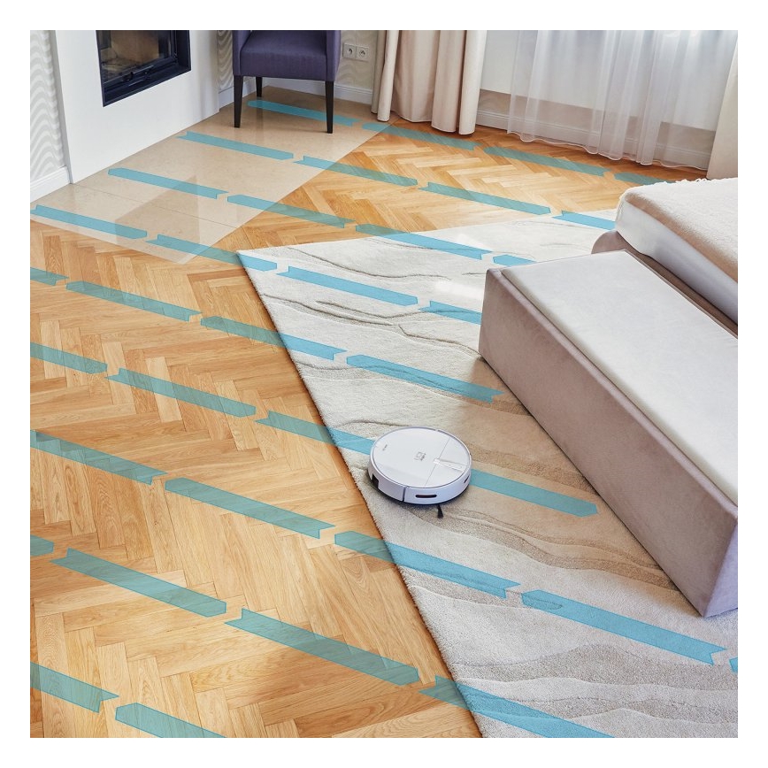 Niceboy ION Charles i4 - Intelligenter 2-in-1 Saugroboter 4400 mAh Wi-Fi Weiß + Fernbedienung