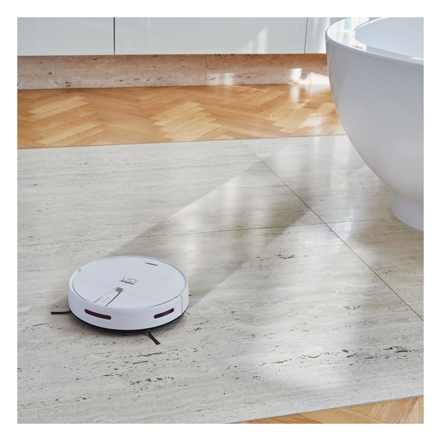 Niceboy ION Charles i4 - Intelligenter 2-in-1 Saugroboter 4400 mAh Wi-Fi Weiß + Fernbedienung
