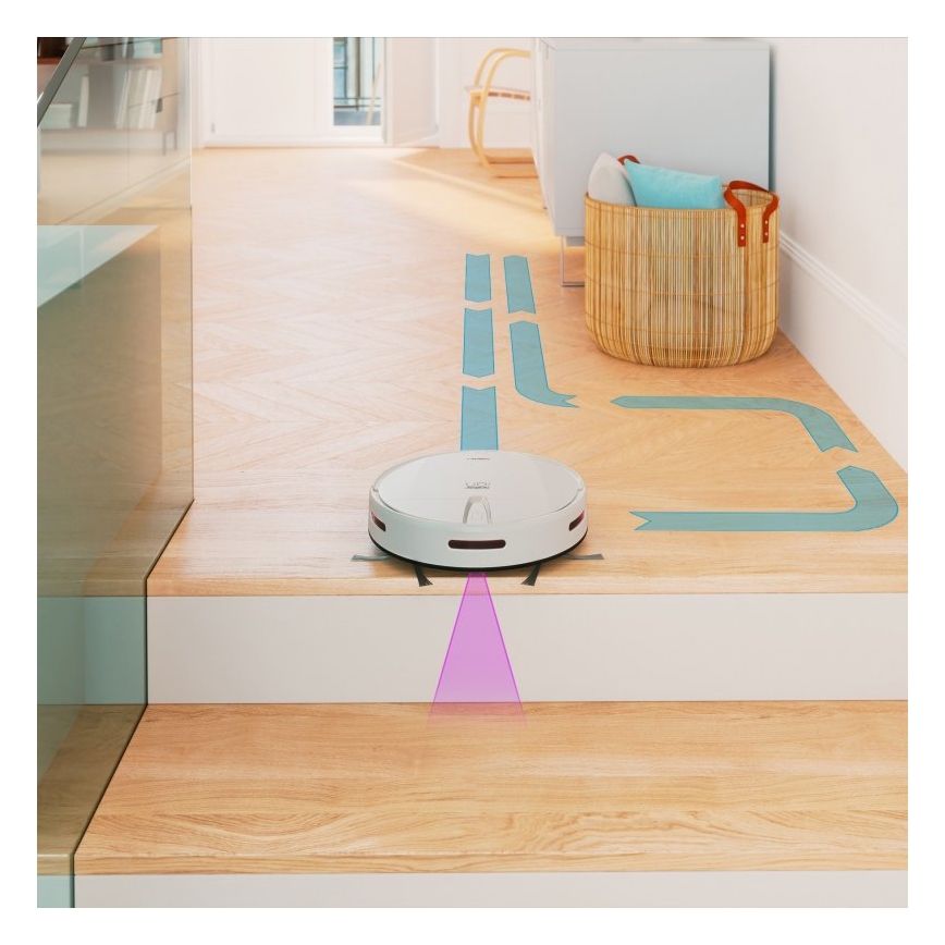 Niceboy ION Charles i4 - Intelligenter 2-in-1 Saugroboter 4400 mAh Wi-Fi Weiß + Fernbedienung