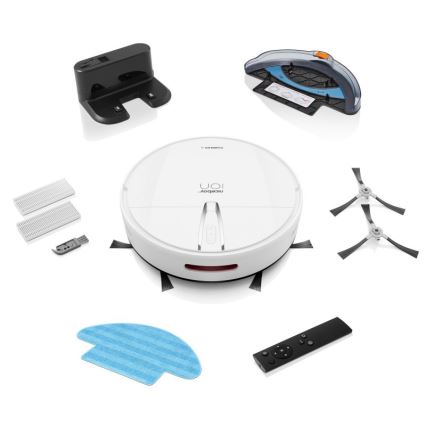 Niceboy ION Charles i4 - Intelligenter 2-in-1 Saugroboter 4400 mAh Wi-Fi Weiß + Fernbedienung