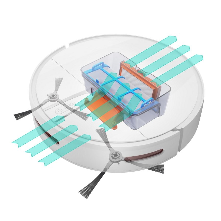 Niceboy ION Charles i4 - Intelligenter 2-in-1 Saugroboter 4400 mAh Wi-Fi Weiß + Fernbedienung