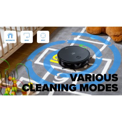Niceboy ION Charles i6 - Smart-Staubsaugerroboter  2in1 2600 mAh Wi-Fi schwarz