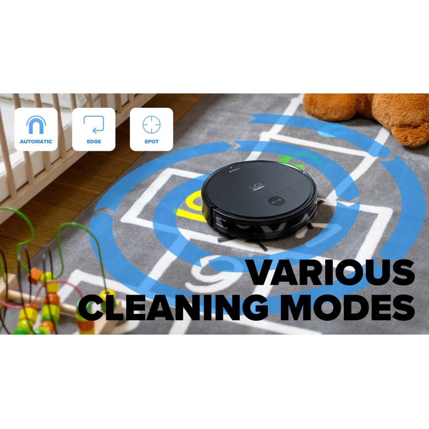 Niceboy ION Charles i6 - Smart-Staubsaugerroboter  2in1 2600 mAh Wi-Fi schwarz