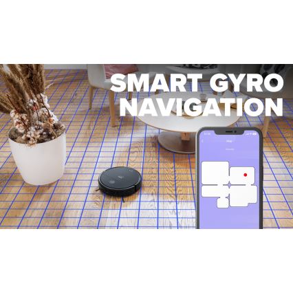 Niceboy ION Charles i6 - Smart-Staubsaugerroboter  2in1 2600 mAh Wi-Fi schwarz