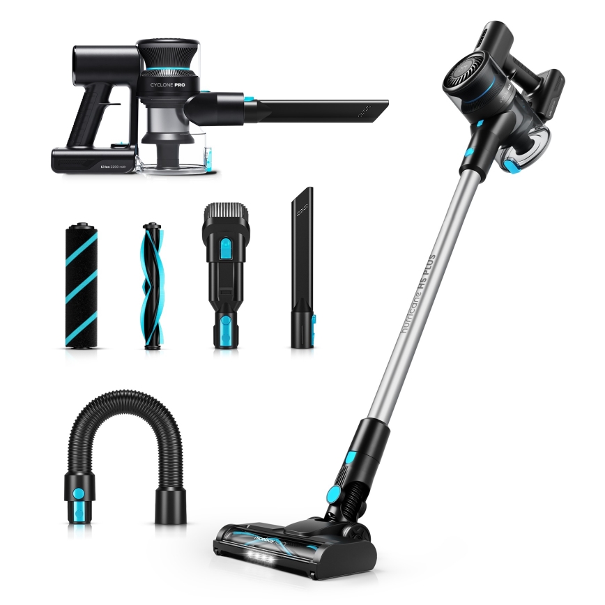 Niceboy ION Hurricane H5 Plus - Kabelloser Stielstaubsauger 2in1 140W/2200 mAh schwarz