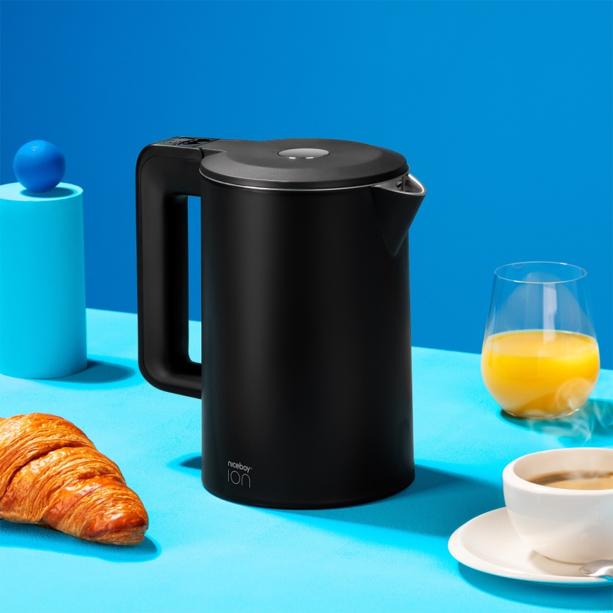 Niceboy ION SmartKettle - Smart-Wasserkocher mit Thermoregulierung 1,7 l 2200W/230V Wi-Fi schwarz