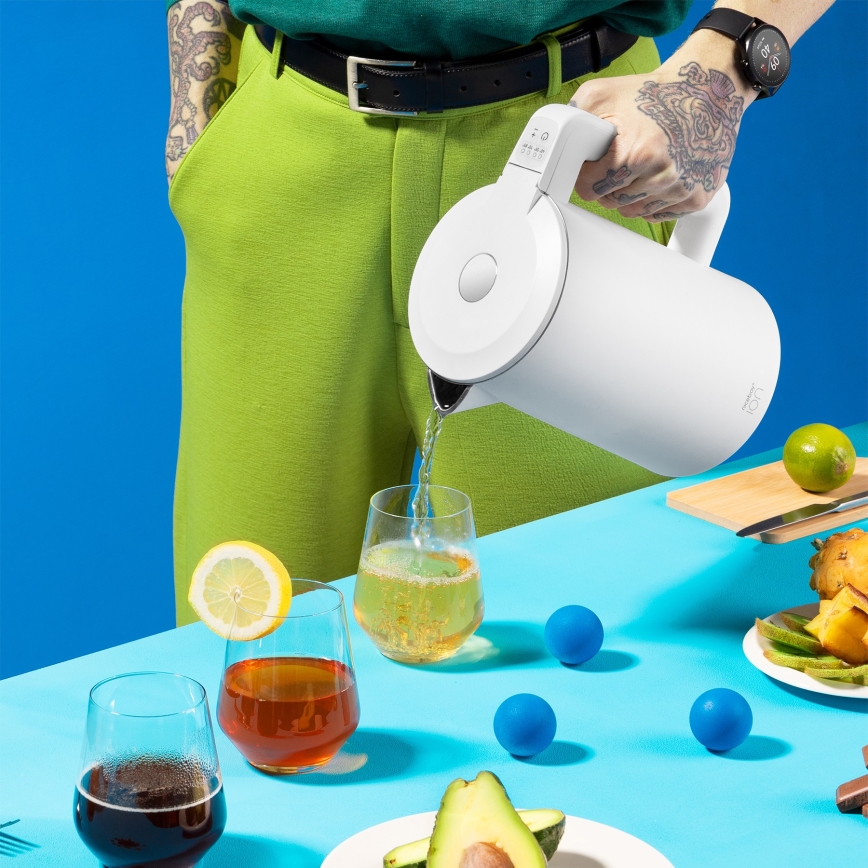 Niceboy ION SmartKettle - Smart-Wasserkocher mit Thermoregulierung 1,7 l 2200W/230V Wi-Fi weiß