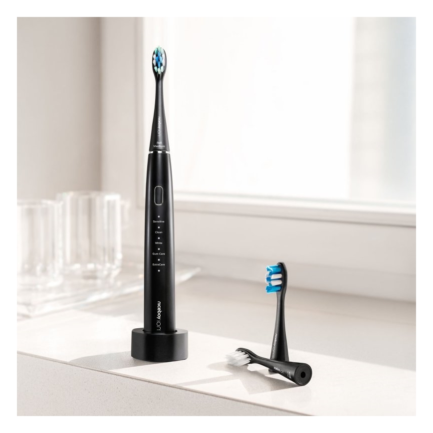 Niceboy ION Sonic Duo Pack - SET 2x Schallzahnbürste IPX7 schwarz + weiß