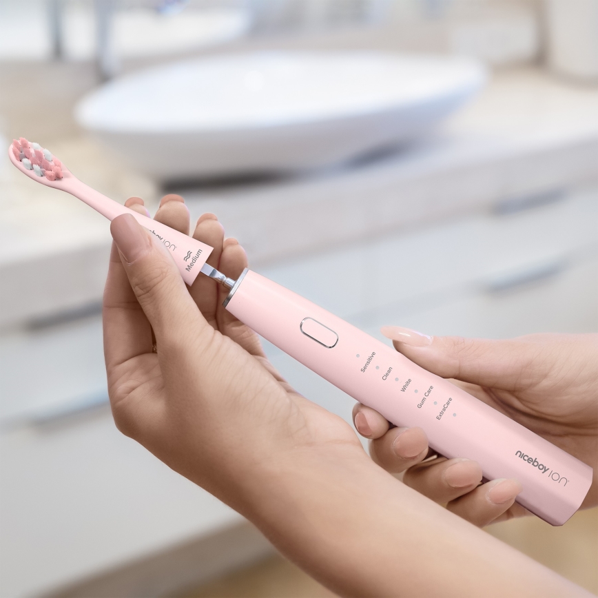 Niceboy ION Sonic - Schallzahnbürste IPX7 rosa