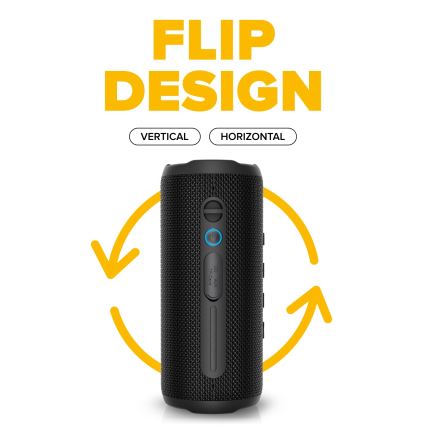 Niceboy Nexus - LED kabelloser Lautsprecher mit Mikrofon 26W/4000 mAh IPX6 schwarz