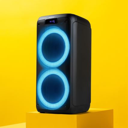 Niceboy PARTY Boss 2 - Kabelloser LED-Lautsprecher mit Mikrofon und Powerbank Funktion 200W/4500 mAh + Fernbedienung