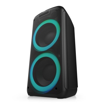Niceboy PARTY Boss 2 - Kabelloser LED-Lautsprecher mit Mikrofon und Powerbank Funktion 200W/4500 mAh + Fernbedienung