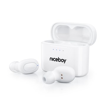 Niceboy Podsie 4 - Kabellose In-Ear-Kopfhörer IP54 weiß