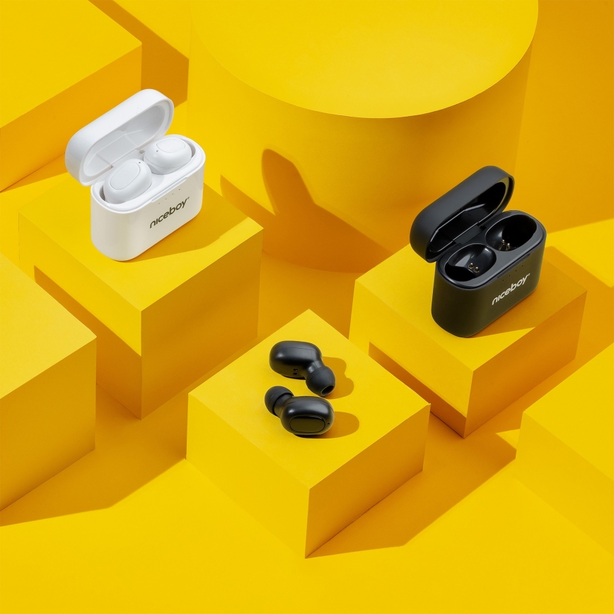Niceboy Podsie 4 - Kabellose In-Ear-Kopfhörer IP54 weiß