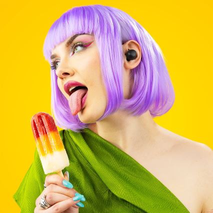 Niceboy Podsie 4 POP - Kabellose Kopfhörer 400 mAh + 2x 40 mAh IPX4 schwarz