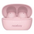 Niceboy Podsie 4 POP - Kabellose Kopfhörer, 400 mAh Ladecase + 2×40 mAh Ohrhörer, IPX4, rosa