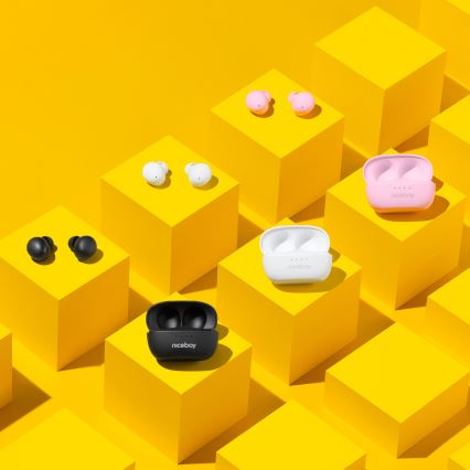 Niceboy Podsie 4 POP - Kabellose Kopfhörer, 400 mAh Ladecase + 2×40 mAh Ohrhörer, IPX4, rosa