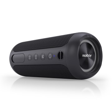 Niceboy Polaris - Kabelloser LED-Lautsprecher mit Mikrofon 30W/4000 mAh IPX7 schwarz