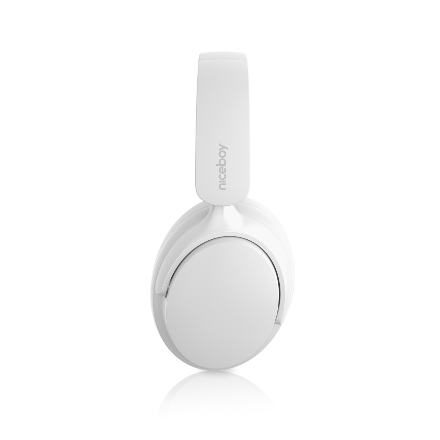 Niceboy Stellar - Kabellose Kopfhörer mit Mikrofon und ANC 400 mAh IPX4 weiß