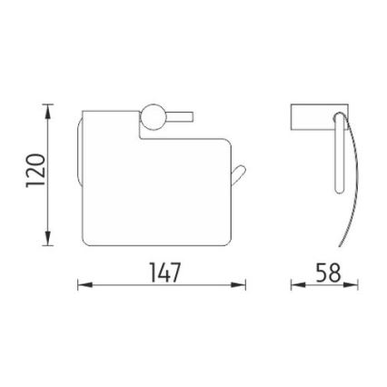 NIMCO BR 11055B-26 - Toilettenpapierhalter BORMO glänzendes Chrom